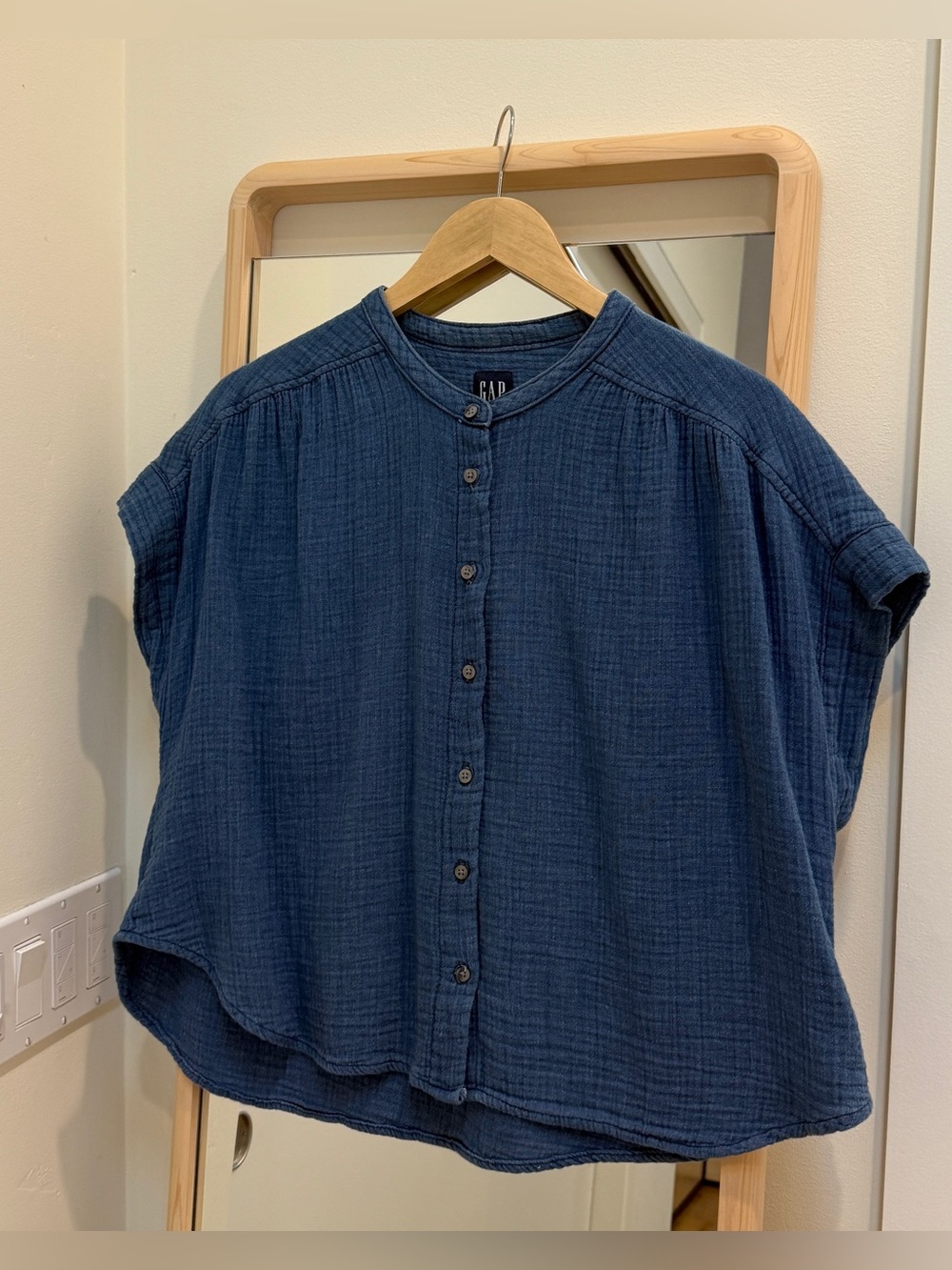 GAP Women’s Cotton Gauze Denim Shirt